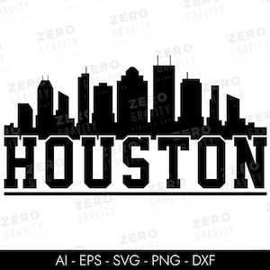 Houston Skyline Svg, Houston City Silhouette Svg, Houston City Vector, Houston Svg for Cut Files, Houston Svg, Digital Download Houston Png