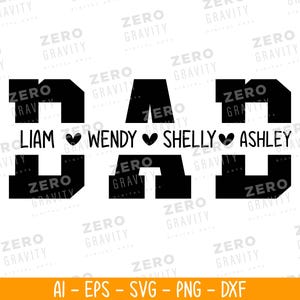 Pai SVG, Dia dos Pais SVG para Camisetas, Dividir Pai SVG, Contorno de Pai, DOWNLOAD DIGITAL, Arquivos SVG para Cricut, Silhueta, Camisa de Pai SVG, Pai PNG