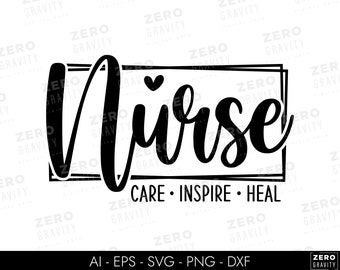 Infirmière Svg, téléchargement numérique infirmière chemise Svg, cadeau pour infirmière, infirmière fichiers Svg pour Cricut, infirmière sublimation Png, mot médical Svg, infirmière Png