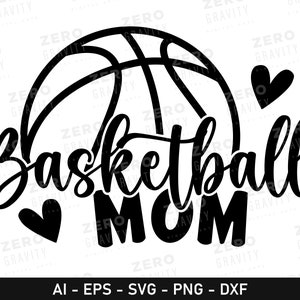 Basket-ball maman Svg, Clipart numérique basket-ball maman, Svg imprimable basket-ball maman pour chemises, basket-ball maman Png, cadeaux de basket-ball pour maman