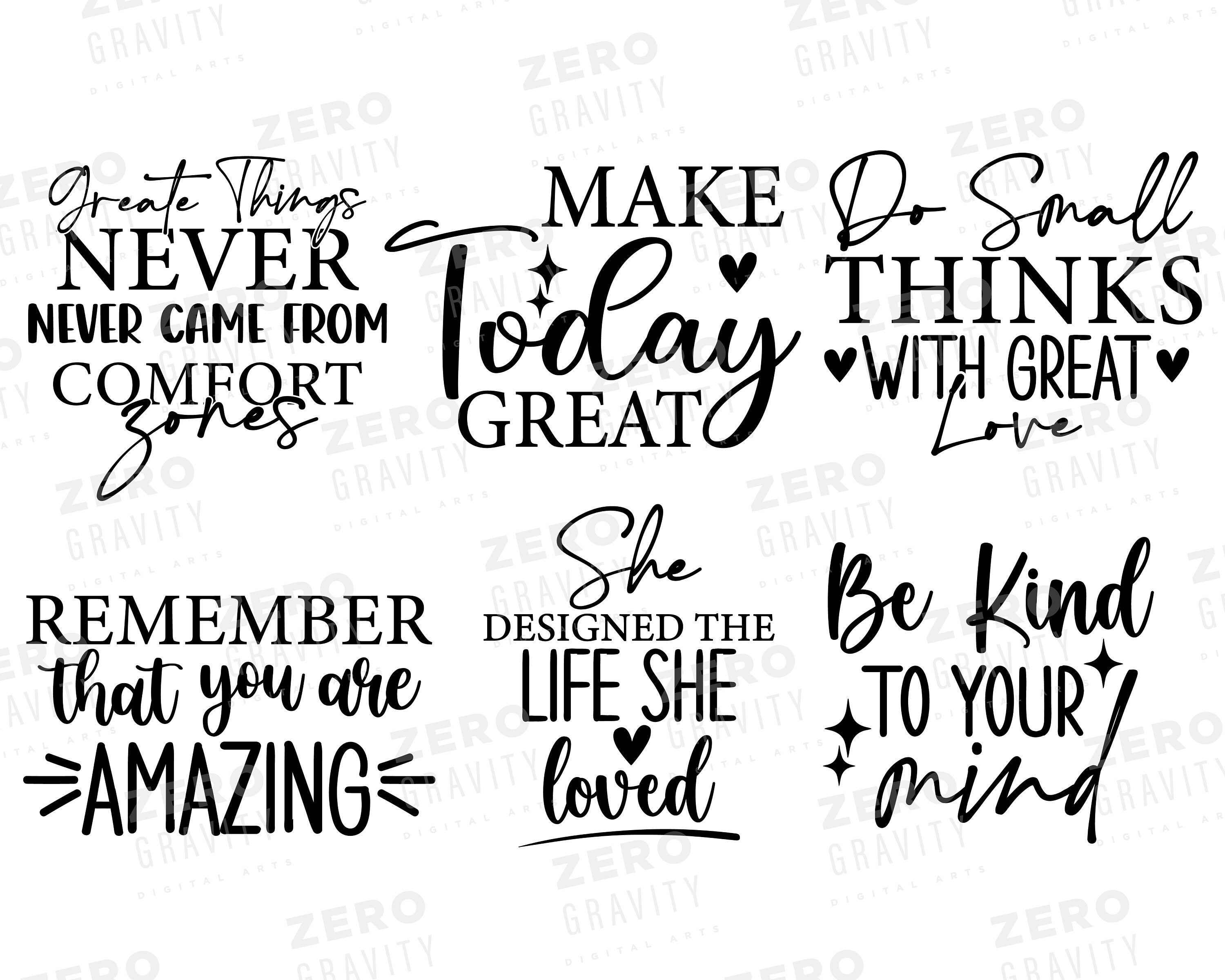 Mental Health SVG Bundle 40 Designs, Inspirational Quotes SVG, Self ...