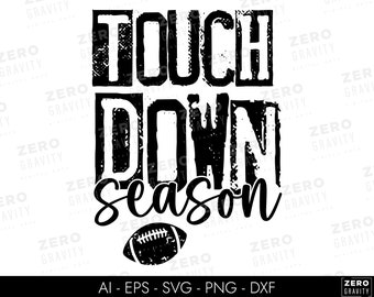 Touchdown Season Football SVG: Game Day Shirt Design, Team Spirit Cut File (Digital Download)