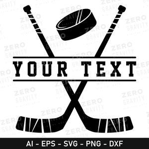 Aangepaste hockey SVG, hockeyteamnaam SVG, afdrukbare hockey-png, hockey Cricut-bestanden, digitale download hockey-svg voor shirts, petten en meer