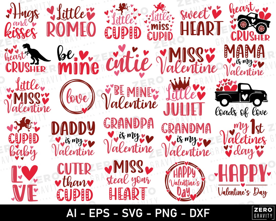 Valentine Svg Bundle, Valentines Day Svg Files for Cricut, , Love Svg ...