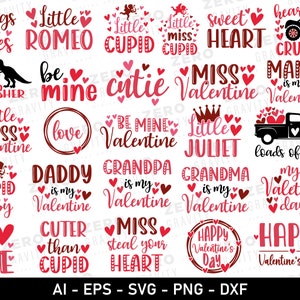 Valentine Svg-bundel, Valentijnsdag Svg-bestanden voor Cricut, Love Svg Cut-bestand, Valentine Shirt Svg, Be Mine Svg, Mama is My Valentine