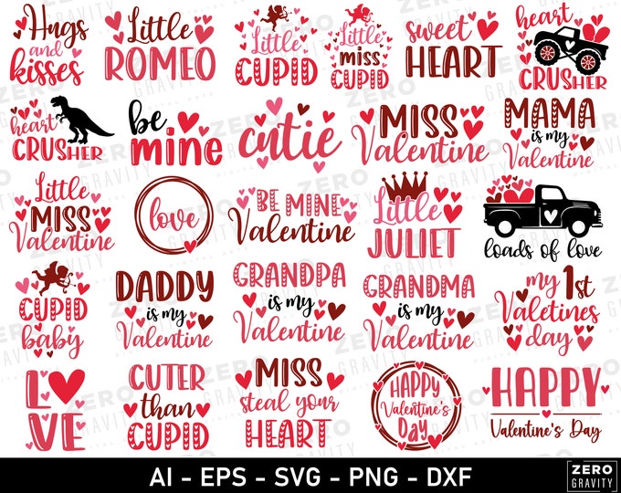 Valentine Svg Bundle, Valentines Day Svg Files for Cricut, , Love Svg ...