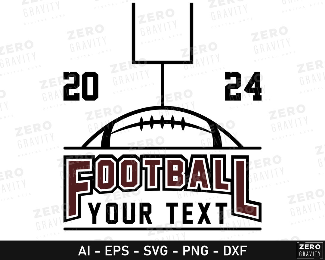 Football SVG With Name Custom Personalized Football Season Etsy