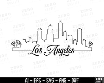 Los Angeles Skyline SVG: City Silhouette Vector (Digital Download)