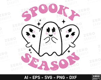 Gruselige Saison SVG, Gruselige Saison Png, Halloween Shirt, Geist Download, Niedliche Geist Plotter, Spooky Vibes geschnitten Datei, Gruselige Saison Clipart