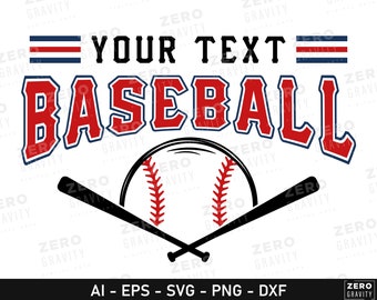 Custom Baseball Name Svg, Baseball SVG for Custom Projects, Printable Baseball PNG, Baseball Cricut Files, Digital Baseball Svg for Shirts