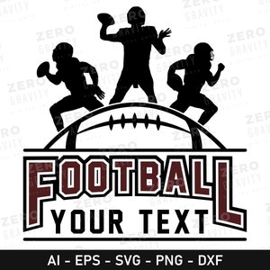 SVG de futebol personalizado, nome de futebol PNG, SVG de futebol personalizado, silhueta digital de jogadores de futebol Svg para camisas, canecas e moletons