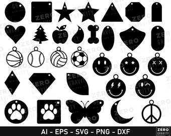 Keychain Svg Bundle, Digital Keychain Files for Cricut, Key Chain Svg Clipart, Keychain Png, Key Ring Svg, Keychain Cut File, Key Fob Svg