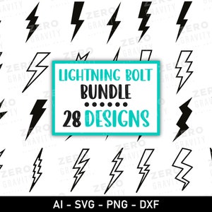 Lightning Bolt Svg Bundle, Thunder Svg, Lightning Strike Png, Flash Svg, Digital Download Lightning Cut File, Thunder Bolt Clipart Svg