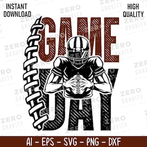 Game Day Football SVG Design: DIY Crafts Clipart (Digital Download