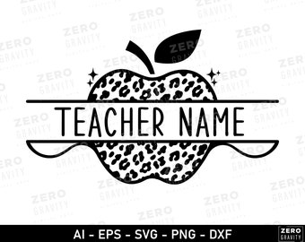 SVG personalizado para maestros, SVG personalizado con nombre de maestro, PNG con nombre de maestro imprimible, archivos Cricut para camisetas y sudaderas de maestros, agradecimiento a los maestros