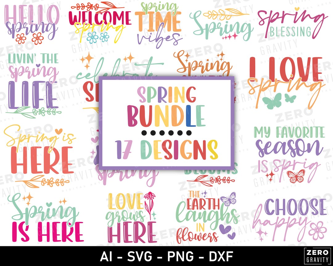 Spring SVG Bundle: Floral & Wildflower Designs (digital Download) - Etsy