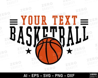 Basket Svg personalizzato per magliette, Basket SVG, File Svg per magliette da basket personalizzate per Cricut, Nome della squadra di basket Svg, Sport Svg