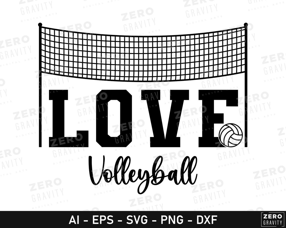 Love Volleyball SVG Volleyball Love Svg for Shirts Printable Etsy