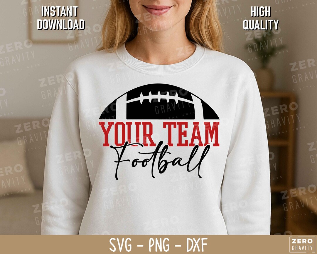 Personalized Football SVG: Custom Sports Team Jersey Design (digital ...