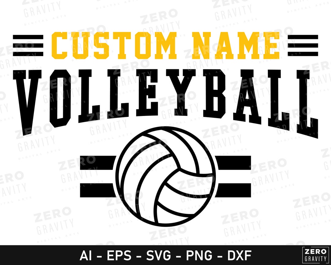 Volleyball SVG Custom, Volleyball Name SVG, Printable Volleyball PNG