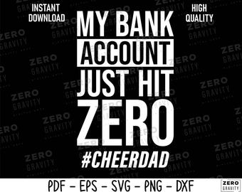 Funny Cheer Dad SVG: Cheerleading Shirt Design (Digital Download)