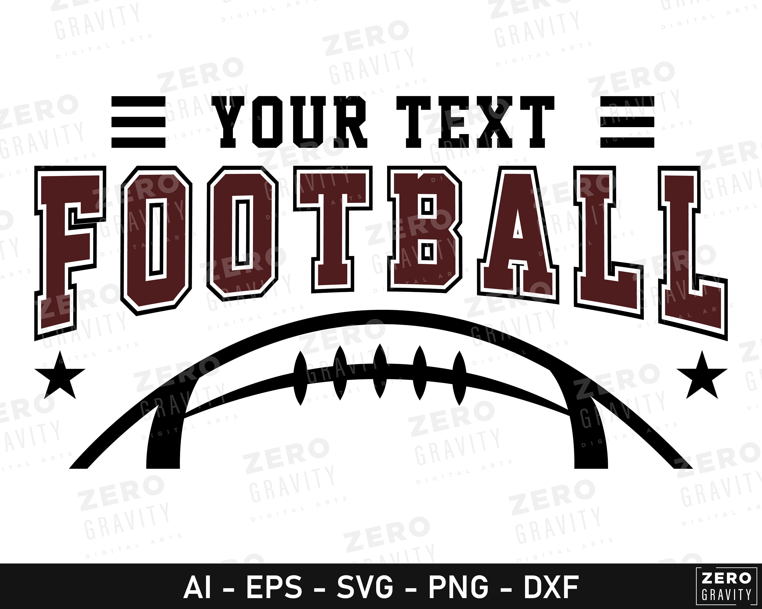 Custom Football SVG, Football Name SVG, Printable Football PNG, Football Cricut Files, Digital Download Football Svg for Shirts, Caps, Mugs