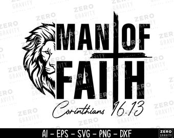 Man of Faith SVG: Christian Father's Day Design (Digital Download