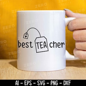 Regalo para maestros Svg, Mejor maestro Svg para tazas, Agradecimiento al maestro Svg, El mejor maestro de todos los tiempos Svg, Camiseta de maestro Svg, Taza de maestro, Cricut Svg