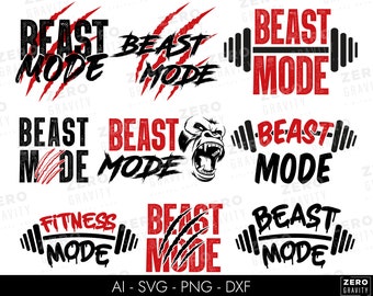 Beast Mode SVG Bundle: Fitness & Gym Designs (Digital Download)