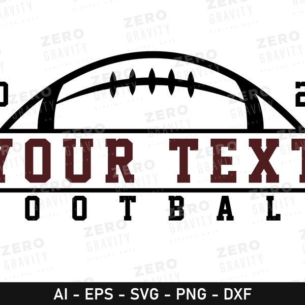 Custom Football Name SVG, Football Season 2024 SVG, Printable Football PNG, Football Cricut Files, Digital Download Football Svg for Shirts