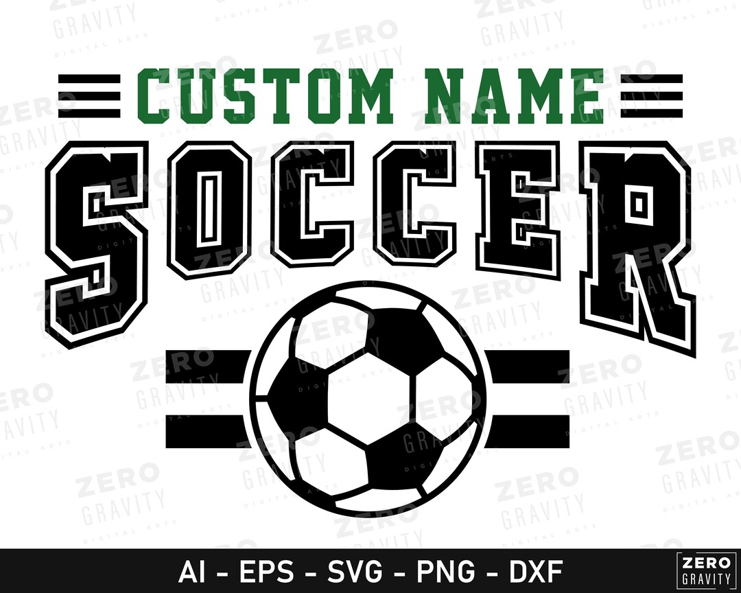 Custom Soccer SVG, Soccer Name SVG, Printable Soccer PNG, Soccer Cricut