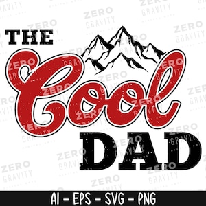Der coole Vater SVG, Vatertag SVG, Papa Shirts SVG, Papa Leben SVG, DIGITALER DOWNLOAD, lustiges Papa Zitat SVG, SVG-Dateien für Cricut, Papa Png