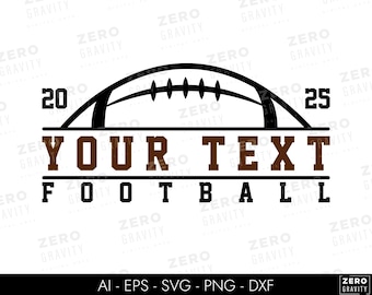 Custom Football Name SVG, Football Season 2025 SVG, Printable Football PNG, Football Cricut Files, Digital Download Football Svg for Shirts