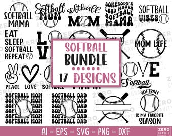 Softball-Svg-Bundle, Softball Mom-Svg-Schnitt-Datei, Softball Png, Softball-Svg-Dateien für Cricut, Softball Mom Shirt svg, Softball Cliparts