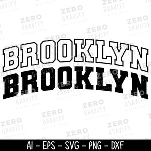 Brooklyn in formato SVG, Silhouette di Brooklyn in formato SVG, Download digitale di Brooklyn in formato PNG, Maglietta di Brooklyn in formato SVG, Vettore di Brooklyn, File SVG di Brooklyn per Cricut