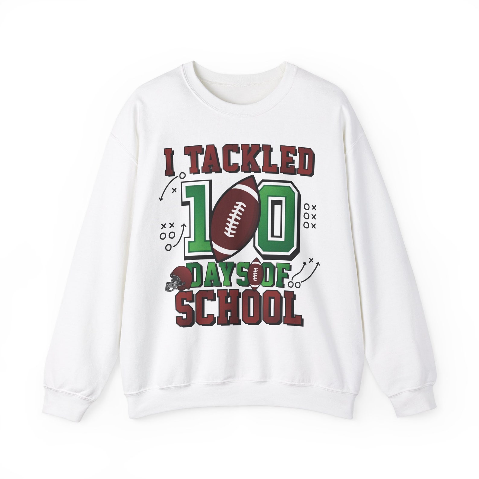 I Tackled 100 Days of School, 100 Days of School Svg for Football ...