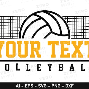 Aangepaste volleybal SVG, volleybal naam SVG, afdrukbare volleybal PNG, volleybal Cricut-bestanden, digitale download volleybal Svg voor shirts