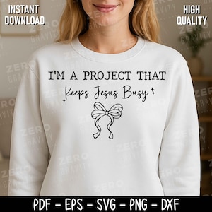 I'm Project Keeps Jesus Occupé SVG (Téléchargement numérique)