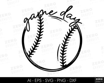 Game Day Svg, honkbal Svg, honkbal Svg voor shirts, digitale download, Svg-bestanden knippen, silhouet, Cricut Svg, honkbal Tshirt Design