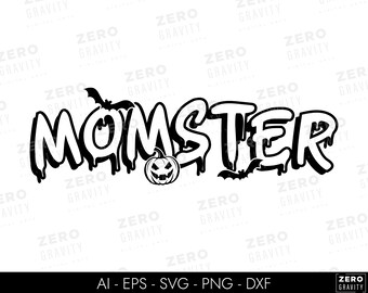 Momster Svg para camiseta de Halloween, Momster Png, Camiseta de Halloween Svg, Divertido Halloween Svg, Archivos Svg para Cricut, Mamá de Halloween Svg, Camiseta Svg
