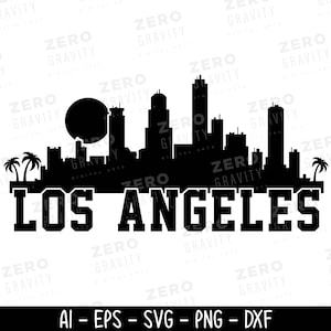 Los Angeles City Silhouette Svg, Los Angeles Skyline Png, Los Angeles Shirt Svg, City Vector Svg, Los angeles Cricut Svg Png, Skyline Svg
