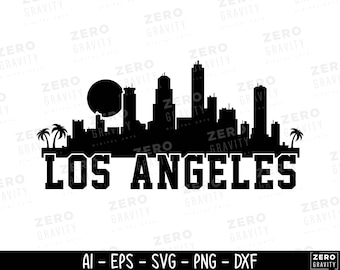 Los Angeles City Silhouette Svg, Los Angeles Skyline Png, Los Angeles Shirt Svg, City Vector Svg, Los angeles Cricut Svg Png, Skyline Svg