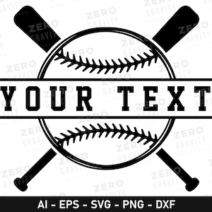 Baseball SVG personalizzato, Baseball Name SVG, Baseball PNG stampabile, File Cricut Baseball, Download digitale Baseball Svg per magliette, cappellini