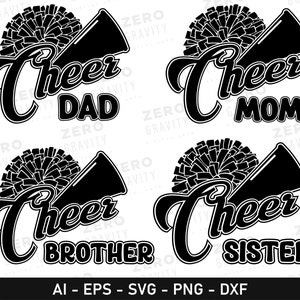 Cheer Svg Bundle, Digital Cheer Files, Cheerleader Svg, Cheer Mom Svg Clipart, Megaphone Svg, Cheer Png, Cheer Sister Svg, Cheer Cut File