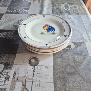 Set di 4 piatti piani in porcellana, set piatti, posto tavola, piatti piani  in ceramica bianca, piatti bianchi, piatti moderni -  Italia