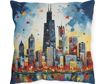 Chicago Skyline Indoor Outdoor Pillow