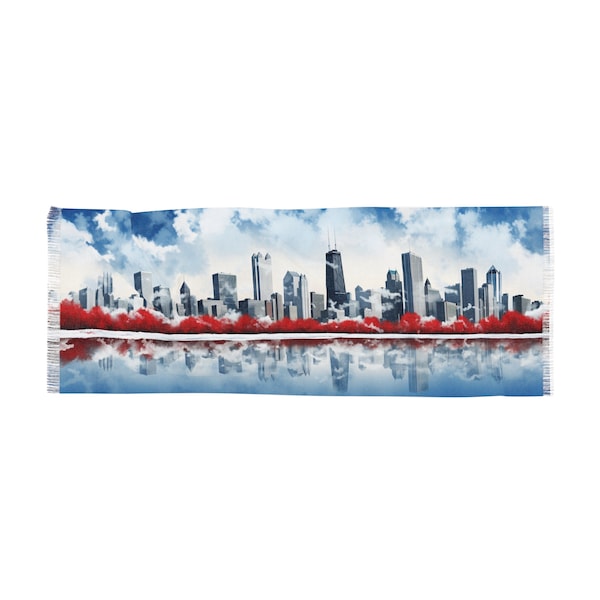 Chicago Skyline Light Scarf