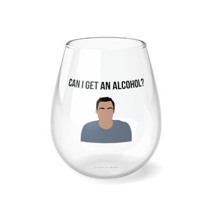 Can I get an alcohol wine glass, Nick Miller wine glass, Nick Miller shirt, New girl, New girl wine glass, Jake Johnson wine glass