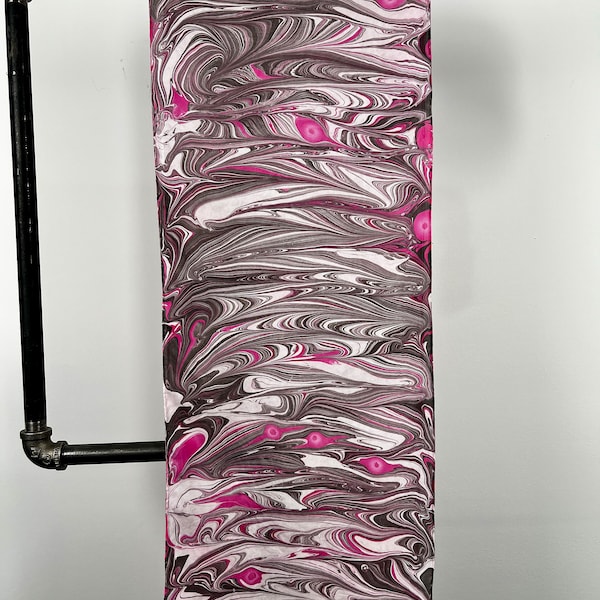 Marbled Silk Scarf - Rope Licorice