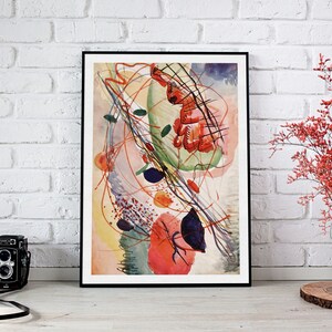 Painting - Wassily Kandinsky | Aquarell print | Room Decor | Bedroom Prints | Gift for Friend | Color Decor | Digital Art | Instant Download